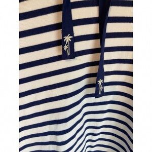Tommy Bahama Navy and White Striped Hoodie